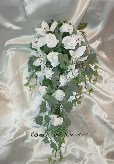 Classic White: Lilies, Roses, Stephanotis
