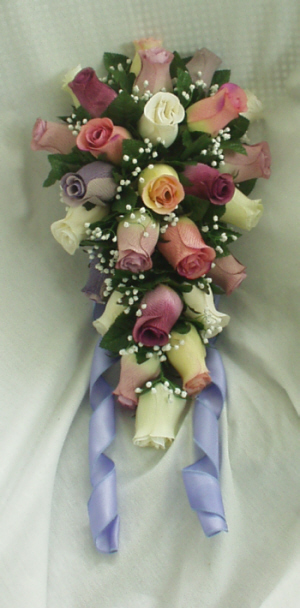 Fairy Tale Cascade: Mixed Colors with Periwinkle Ribbon